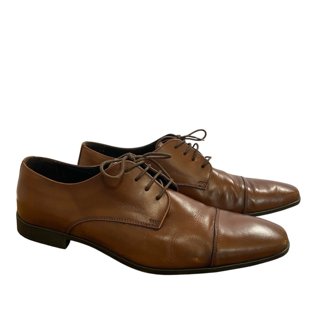 RAIL Brown Leather Cap Toe Oxford Dress Shoes Men’s EU‎ 43 / US 10 Made Romania